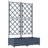 vidaXL Hageblomsterpotte 2 pcs Gr&aring; 80 x 40 x 125,5 cm Plast
