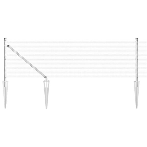 vidaXL Gjerdep&aring;le s&oslash;lv 100 x 0,5 m (12 x 12 mm maske) St&aring;l