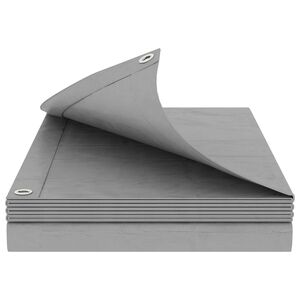 vidaXL Presenning med &oslash;yer Lysegr&aring; 2 x 3 m 90 gsm PE