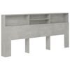 vidaXL Sengegavlskap betonggr&aring; 220x19x103,5 cm
