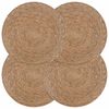 vidaXL Sj&oslash;gress duker 4 pcs Naturlig &Oslash; 30 cm 100% sj&oslash;gress