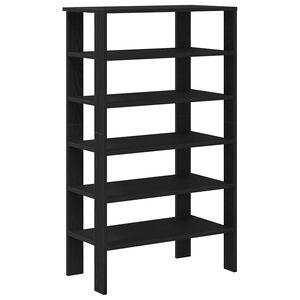 vidaXL Skohylle svart 61x32x105 cm konstruert tre