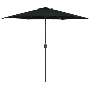 vidaXL Hageparasoll med aluminiumsstang 270x246 cm svart