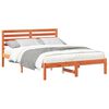 vidaXL Sengestamme med hodegjerde Vokset Brun 120 x 190 cm Massiv furu