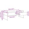 vidaXL Kaffebord Kunstnerisk Eik 100 x 46 x 40 cm Konstruert tre
