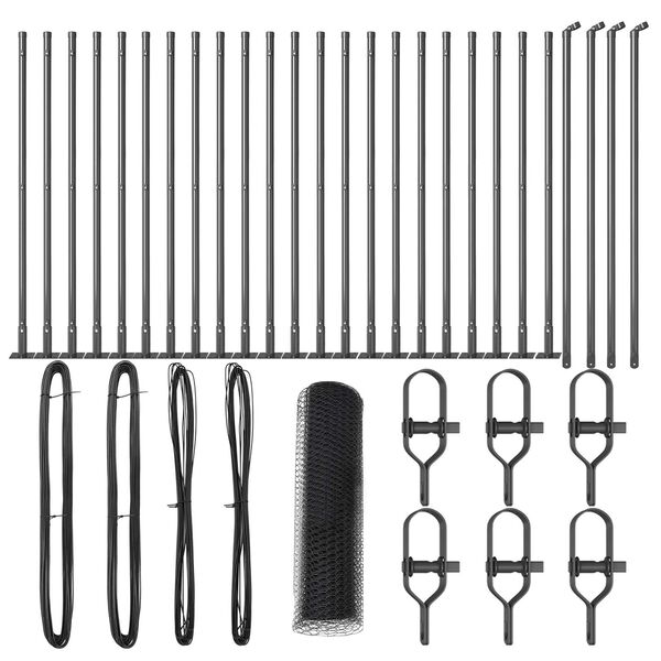 vidaXL Gjerdep&aring;le Gr&aring; 50 x 1 m (25 mm nett) St&aring;l og PVC