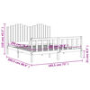 vidaXL Sengeramme med hodegavl 180x200 cm heltre