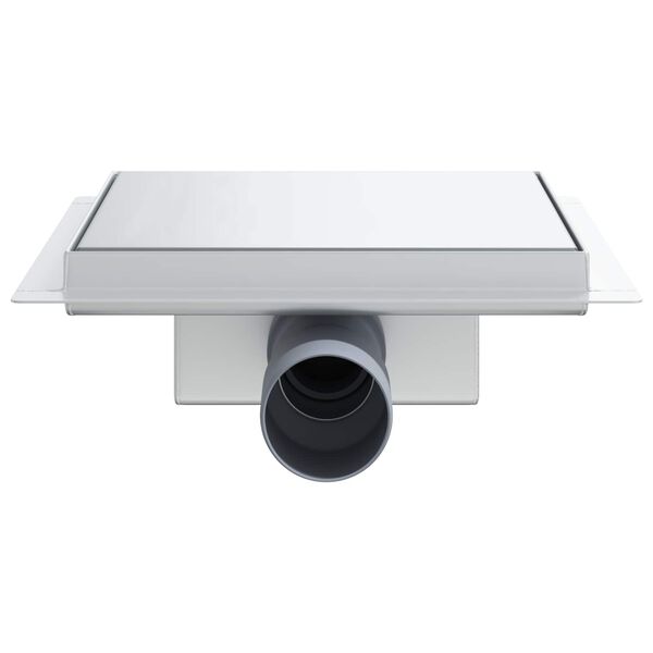 vidaXL 2 i 1 Dusjavl&oslash;p s&oslash;lv 20 x 20 cm Rustfritt St&aring;l 304