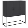 vidaXL Highboard svart 100,5x39x107 cm st&aring;l