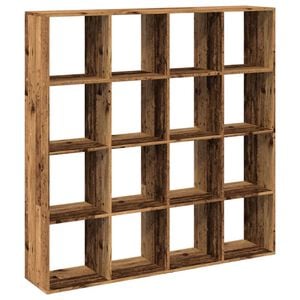 vidaXL Bokhylle gammelt tre 137,5x29x137,5 cm konstruert tre