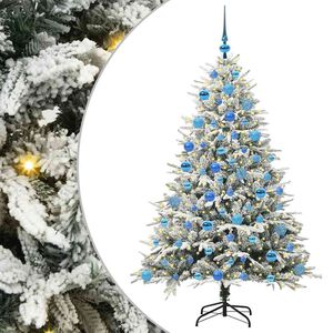vidaXL Kunstig Forh&aring;ndsbelyst Juletre med Ballettsett gr&oslash;nn 180 cm