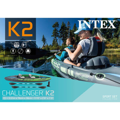 Intex Oppblåsbar kajakk Challenger K2 351x76x38 cm 68306NP