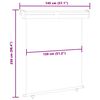 vidaXL Sidemarkise for balkong 145x250 cm brun