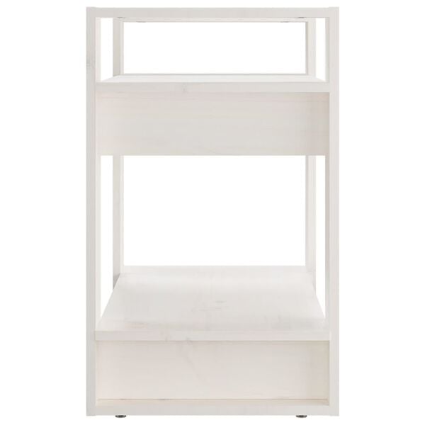 vidaXL Bokhylle/romdeler hvit 60x35x57 cm heltre furu