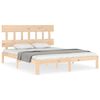 vidaXL Sengeramme med hodegavl King Size heltre