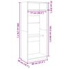 vidaXL Garderobe brun eik 80x50x200 cm konstruert tre