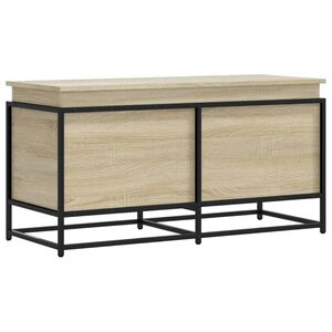 vidaXL Oppbevaringsboks lokk sonoma eik 100x40x51,5 cm konstruert tre
