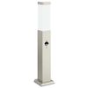 vidaXL Pullertlampe med sensor 50 cm rustfritt st&aring;l IP44