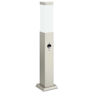 vidaXL Pullertlampe med sensor 50 cm rustfritt st&aring;l IP44