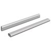 vidaXL Klesslanger 2 pcs s&oslash;lv 764 x 15 x 29 mm Aluminium Legering