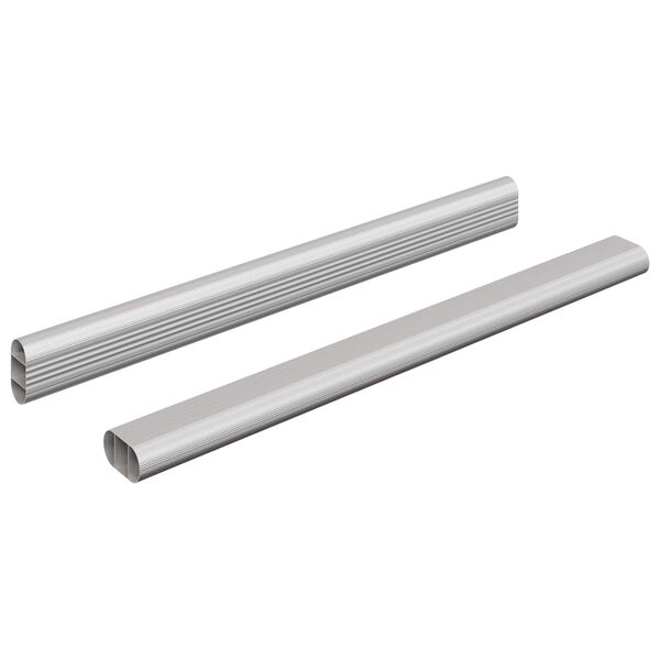 vidaXL Klesslanger 2 pcs s&oslash;lv 764 x 15 x 29 mm Aluminium Legering