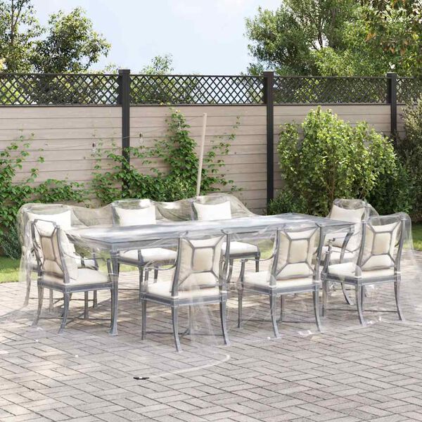 vidaXL Klar presenning med maljer 5x5 m PVC