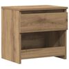 vidaXL Nattbord artisan eik 40x30x39 cm konstruert tre