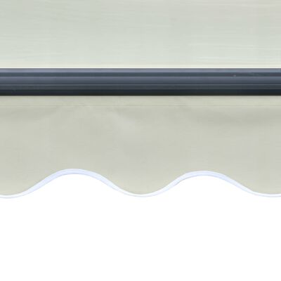 vidaXL Uttrekkbar markise med vindsensor og LED 400x300 cm kremhvit