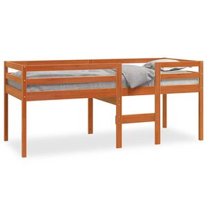 vidaXL H&oslash;yseng voksbrun 90x200 cm heltre furu