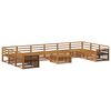 vidaXL Sofasett 11 pcs Solid akasietre