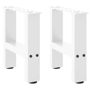 vidaXL Salongbordben hvite 2 stk 30x(30-31) cm st&aring;l