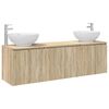 vidaXL Baderomsskapsett 3 stk. Sonoma eik 49,5 x 44,5 x 65 cm