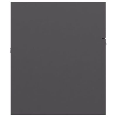 vidaXL Baderomsmøbelsett høyglans grå sponplate