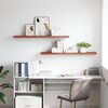 vidaXL Vegghylle 2 pcs R&oslash;d 120 x 23,5 x 4 cm Konstruert tre