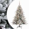 vidaXL Kunstig juletre med julekuler 120 cm 150 LED-lys Varmhvit
