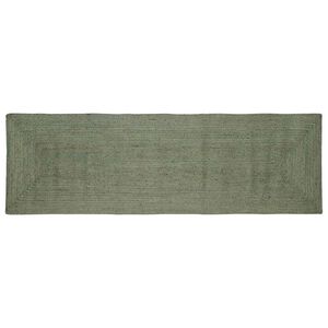 vidaXL Omr&aring;detepper Rektangul&aelig;r Olivengr&oslash;nn 80 x 200 cm Jute