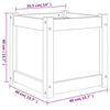 vidaXL Blomsterkasse hvit 40x40x40 cm heltre furu
