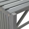 vidaXL Hagehjørnebenk med plantekasse 117 cm heltre akasie grå