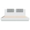 vidaXL Sengeramme med hodegavl hvit 200x200 cm konstruert tre