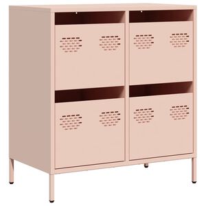 vidaXL Skjenk rosa 68x39x73,5 cm kaldvalset st&aring;l