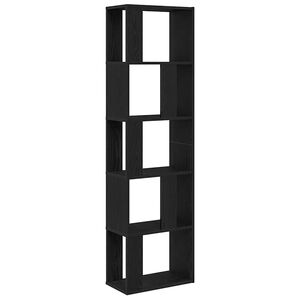 vidaXL Bokskap/romdeler svart eik 45x24x159 cm konstruert tre