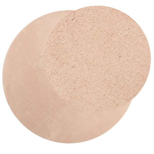 vidaXL Teppe HUARTE kort luv mykt og vaskbart blush &Oslash; 160 cm