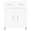 vidaXL Highboard hvit 69,5x34x180 cm konstruert tre