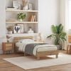 vidaXL Sengestamme med LED Artisan Eik 90 x 190 cm Konstruert tre