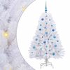 vidaXL Kunstig sammensatt juletre Hvit 150 cm PVC og st&aring;l
