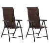vidaXL Klappstoler 2 stk brun polyrotting