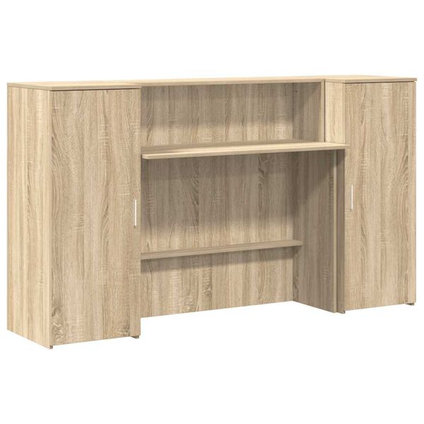 vidaXL Resepsjonspult sonoma eik 180x50x103,5 cm konstruert tre