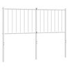 vidaXL Utskiftbar sengegavl i metall hvit 120 cm