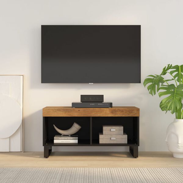 vidaXL TV-benk 85x33x43,5 cm heltre mango