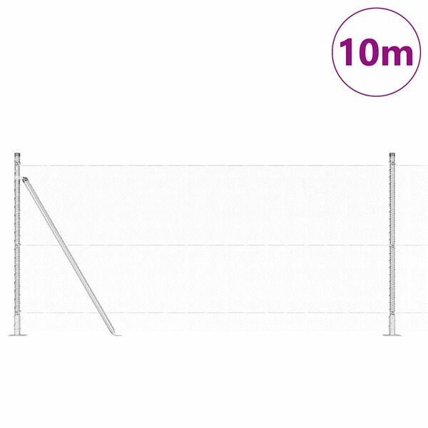 vidaXL Gjerdep&aring;le s&oslash;lv 10 x 1 m (13 mm mesh) St&aring;l